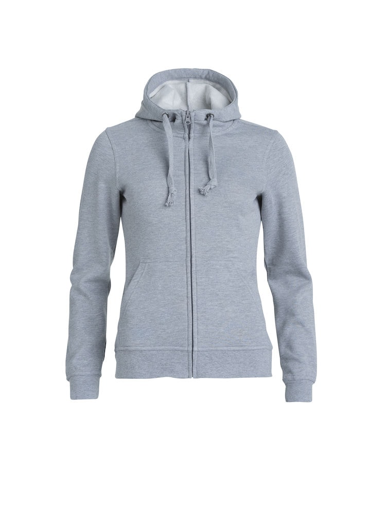Clique Basic Hoody Fullzip Ladies Harmaa Meleerattu