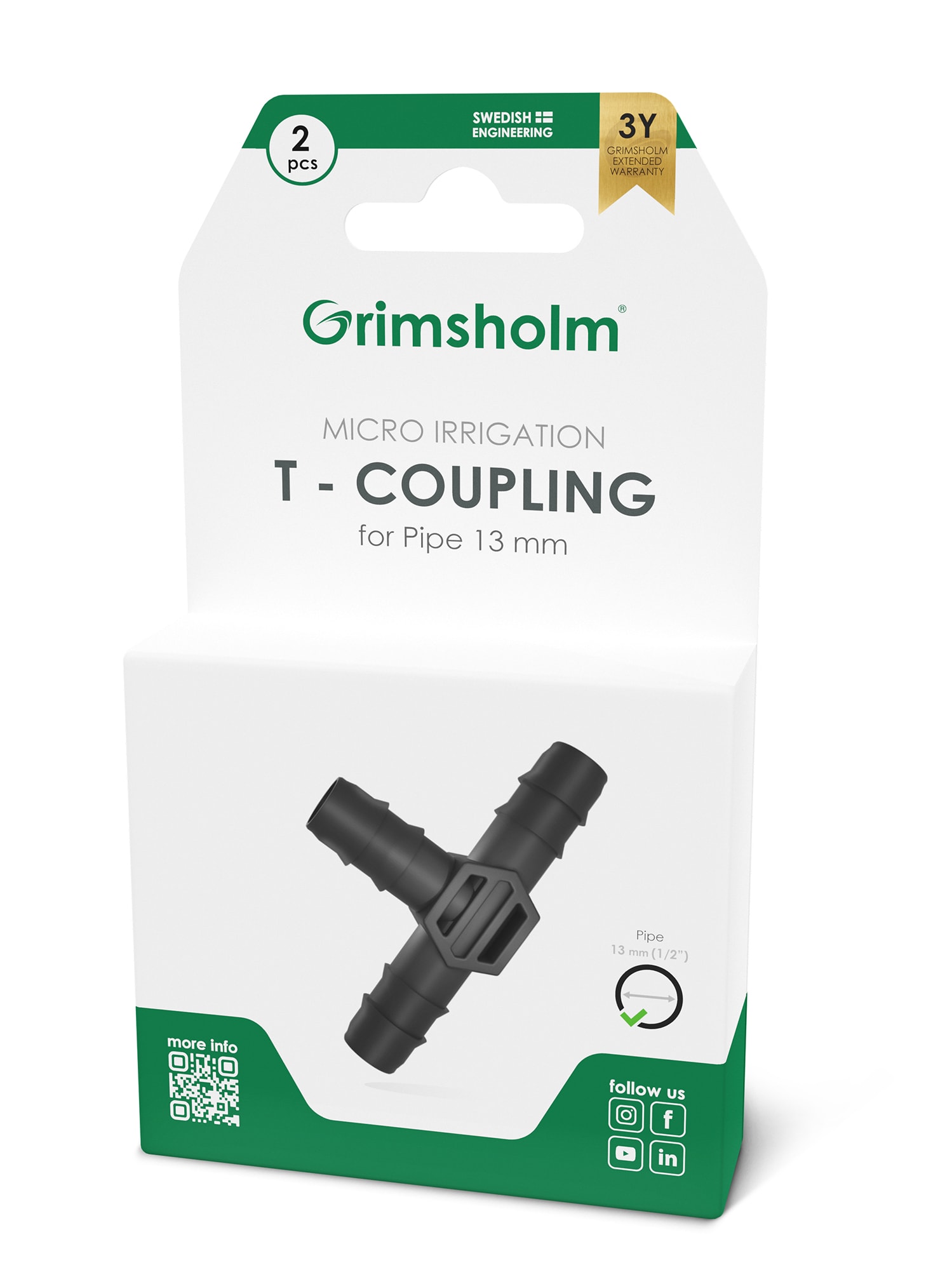 Grimsholm T-kobling 13 mm