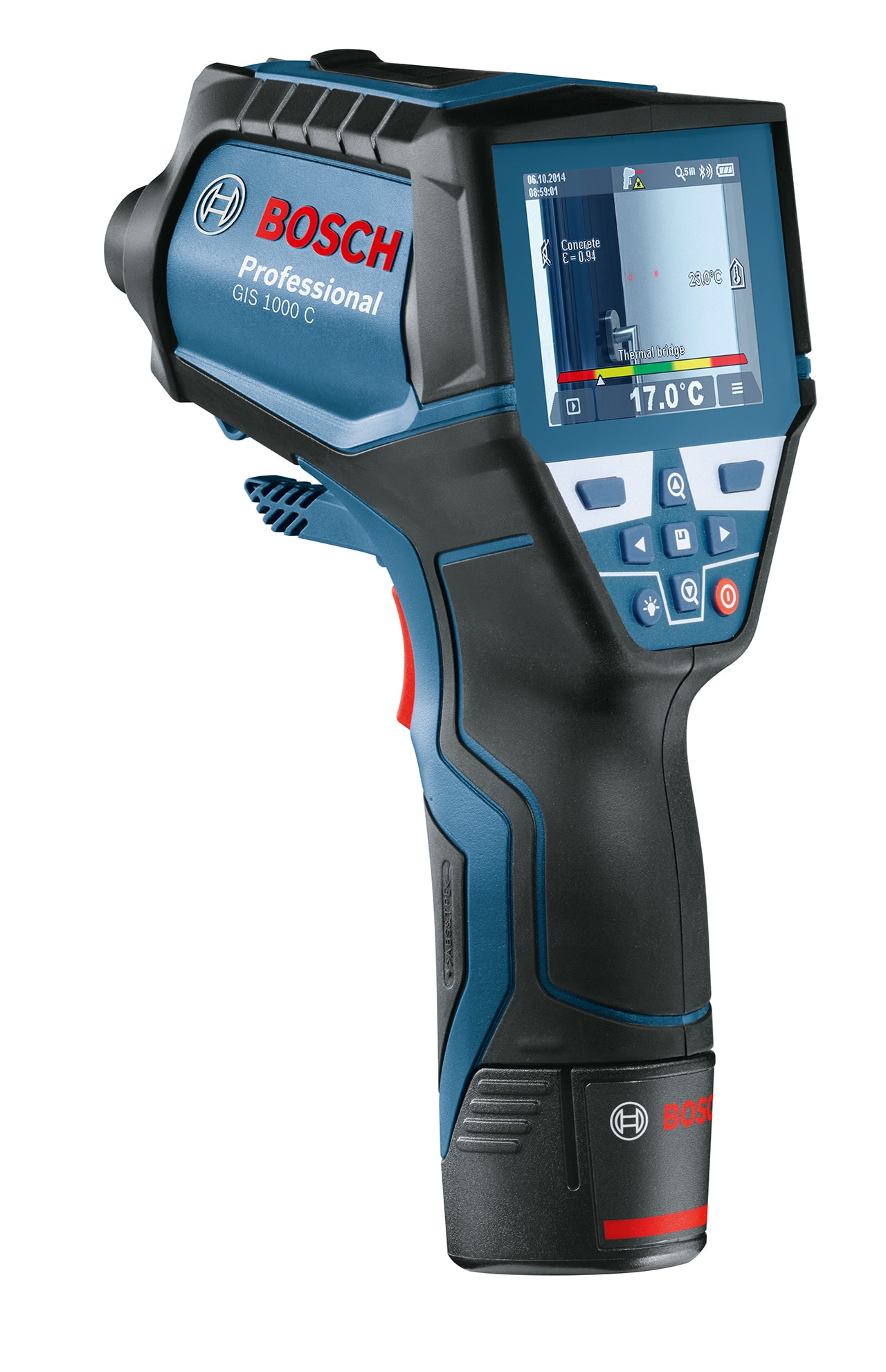 Bosch IR-Thermometer GIS 1000 C mit 1 Stück 2,0Ah Batterie & Ladegerät in L-BOXX