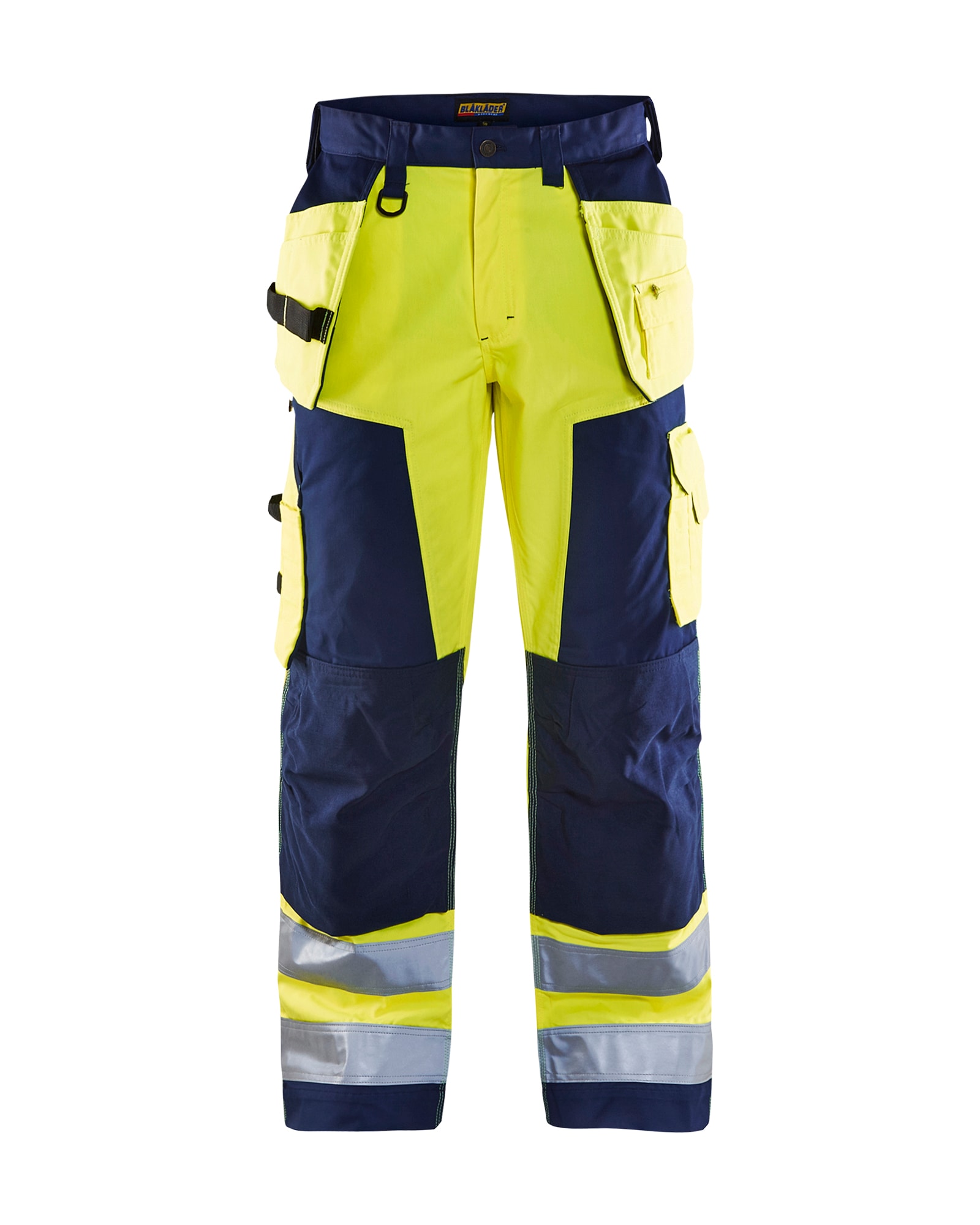 Blåkläder Highvis Riipputaskuhousut - Huomio Keltainen/Mariininsininen - D96