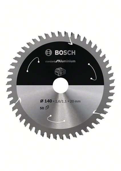 Bosch Sägeblatt Standard für Aluminium 140x1,6/1,1x20mm 50Z