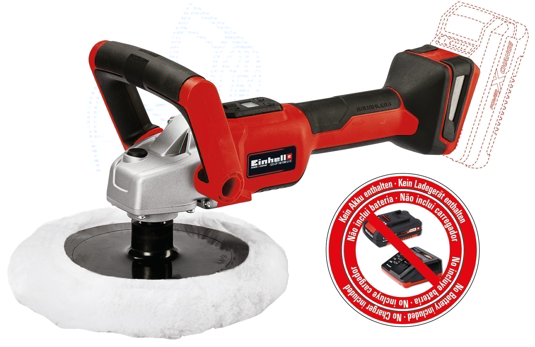 Einhell CE-CP 18/180 Li E-Solo Akku-Polier-/Schleifmaschine