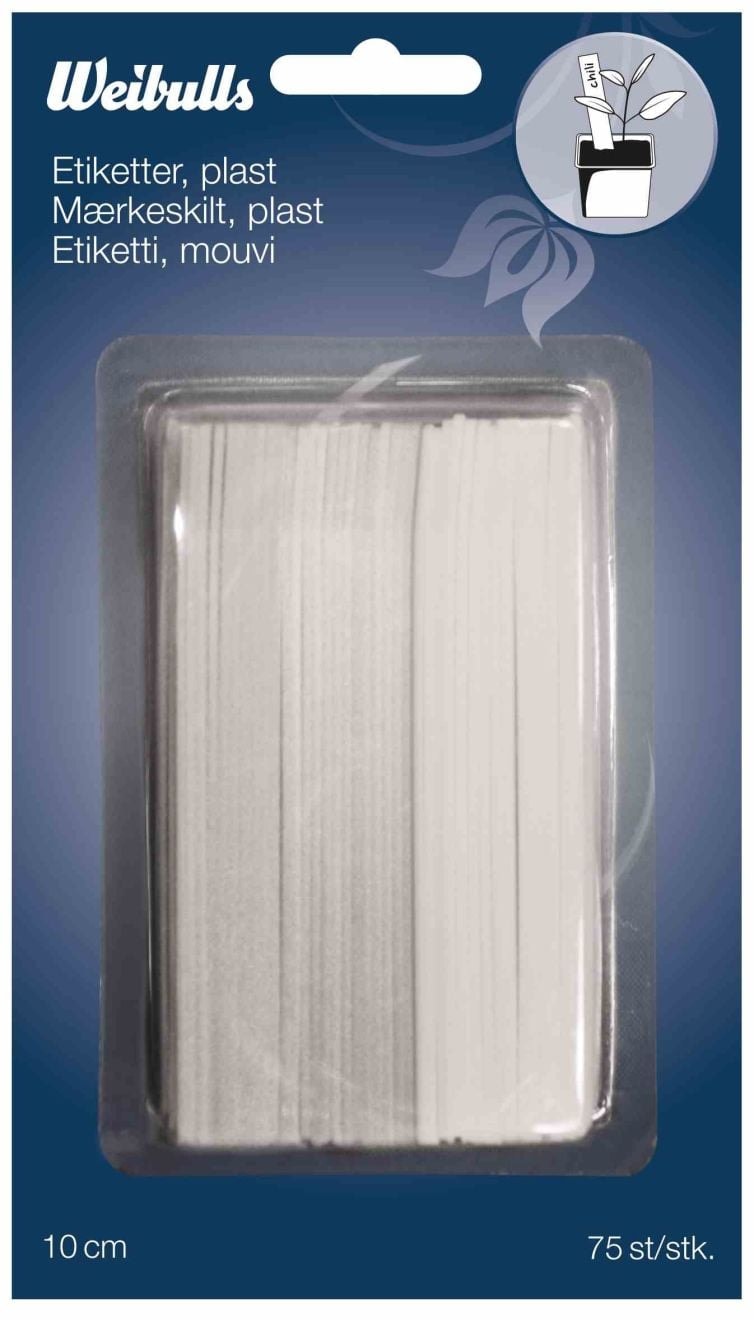 Weibulls Etiketten Weiß 75er-Pack