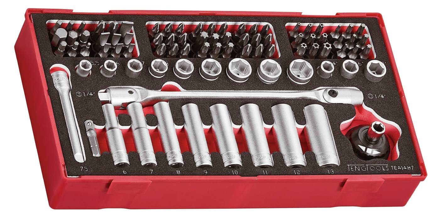 Teng Tools Bits & Hylssats TEA1487 EVA 87 delar