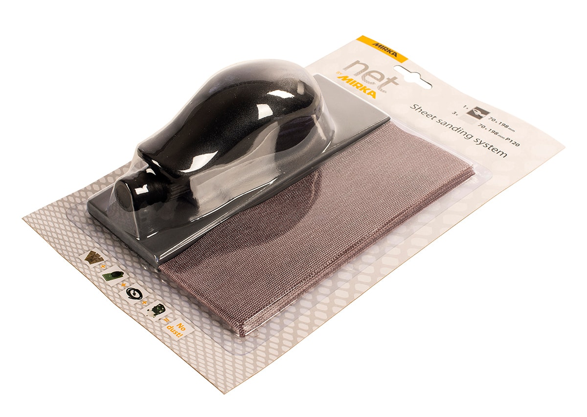 Mirka Handslipstöd 70x198mm Grip + 3 remsor P120