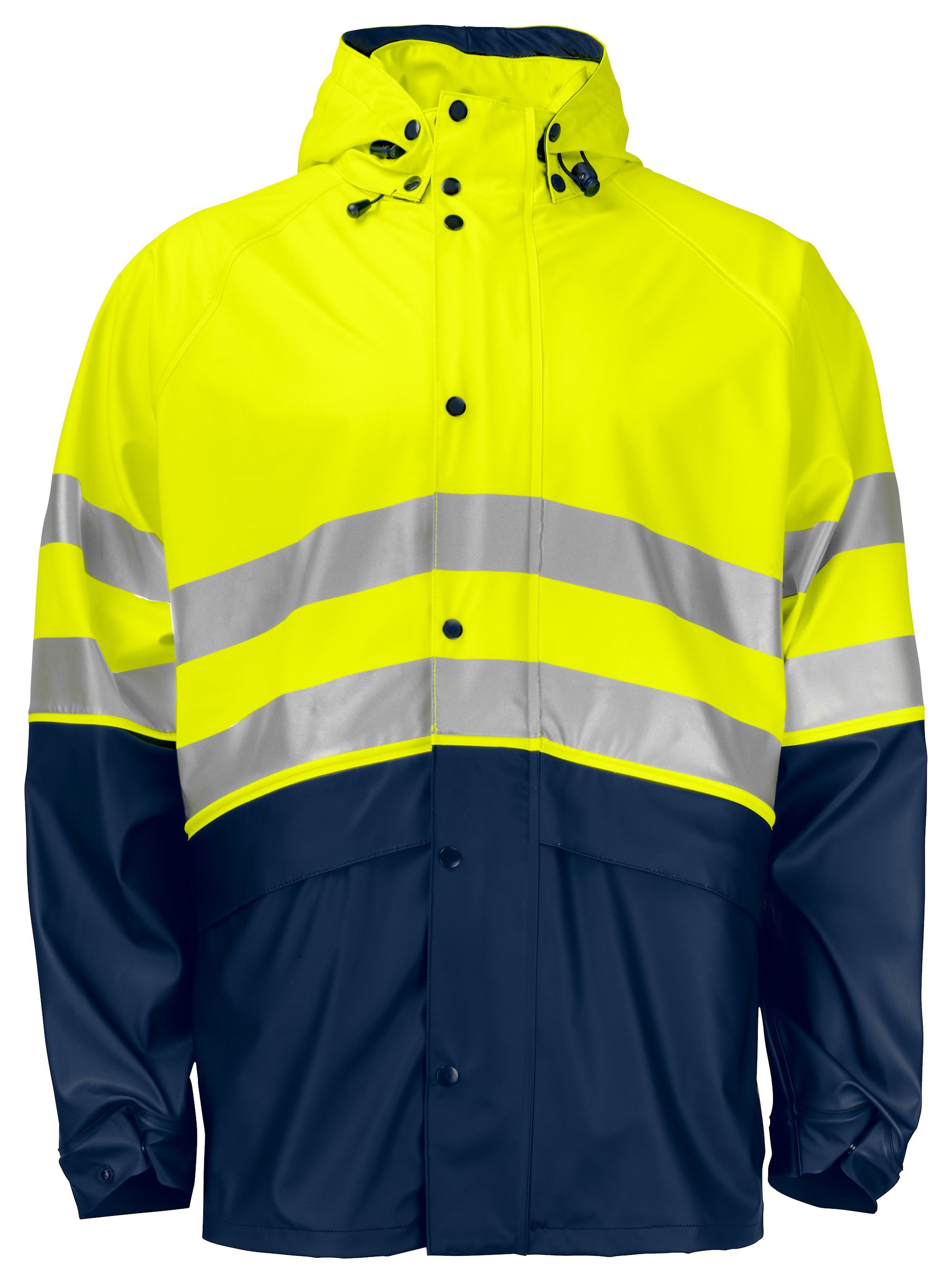 ProJob 6431 Lyhyt Sadetakki En Iso 20471 Luokka 3/2 - Yellow/Navy - XL