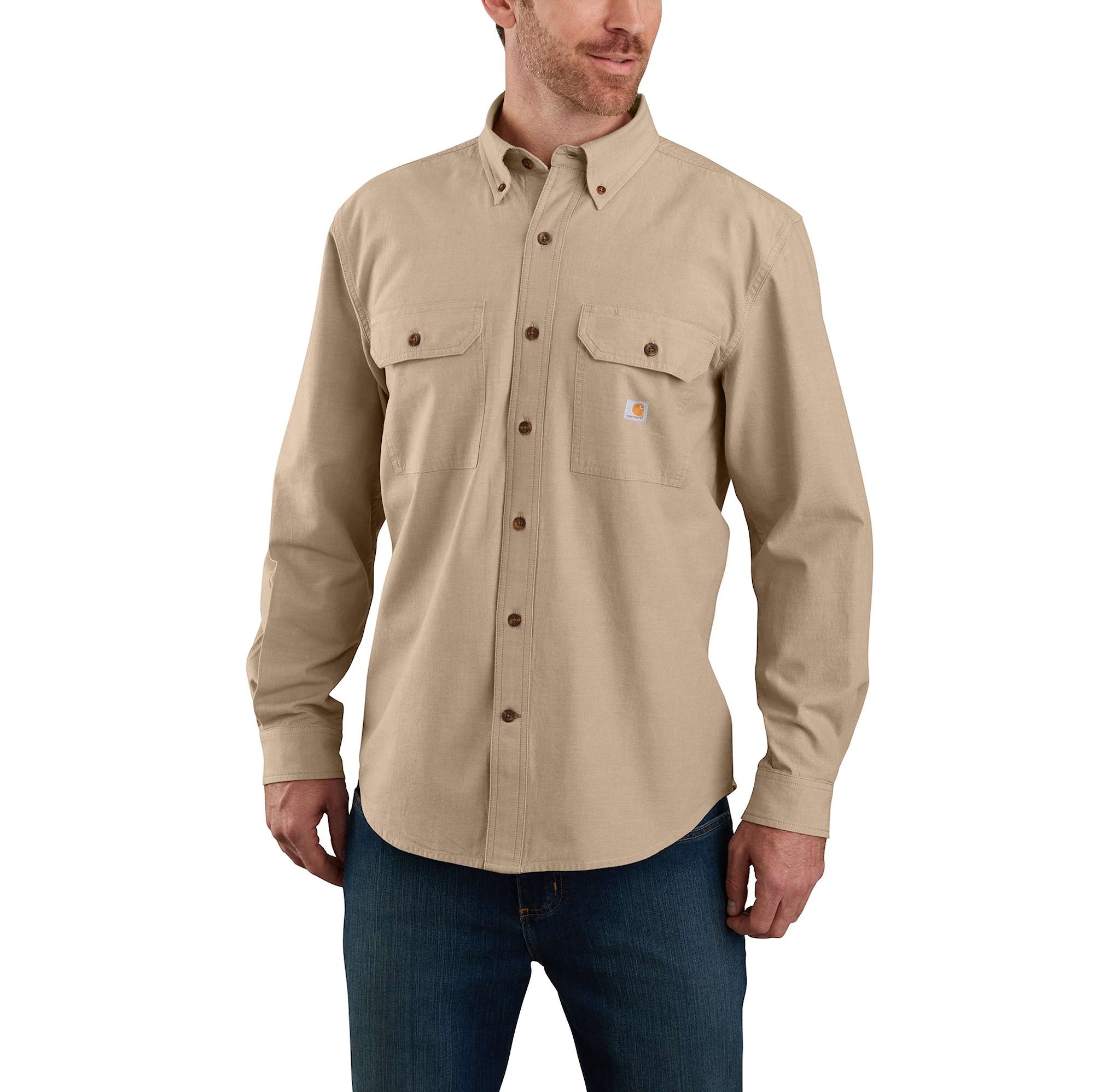 Carhartt Chambray Skjorta Herr Dark Tan Chambray XXL