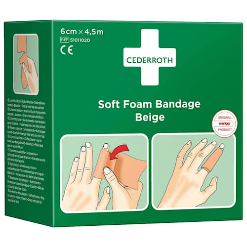 Cederroth Soft Foam Bandage Beige 6Cmx4,5M