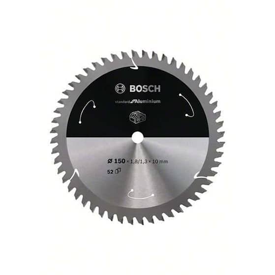 Bosch Standard for Aluminium-sirkelsagblad for batteridrevne sager 150x1,8/1,3x10 T52
