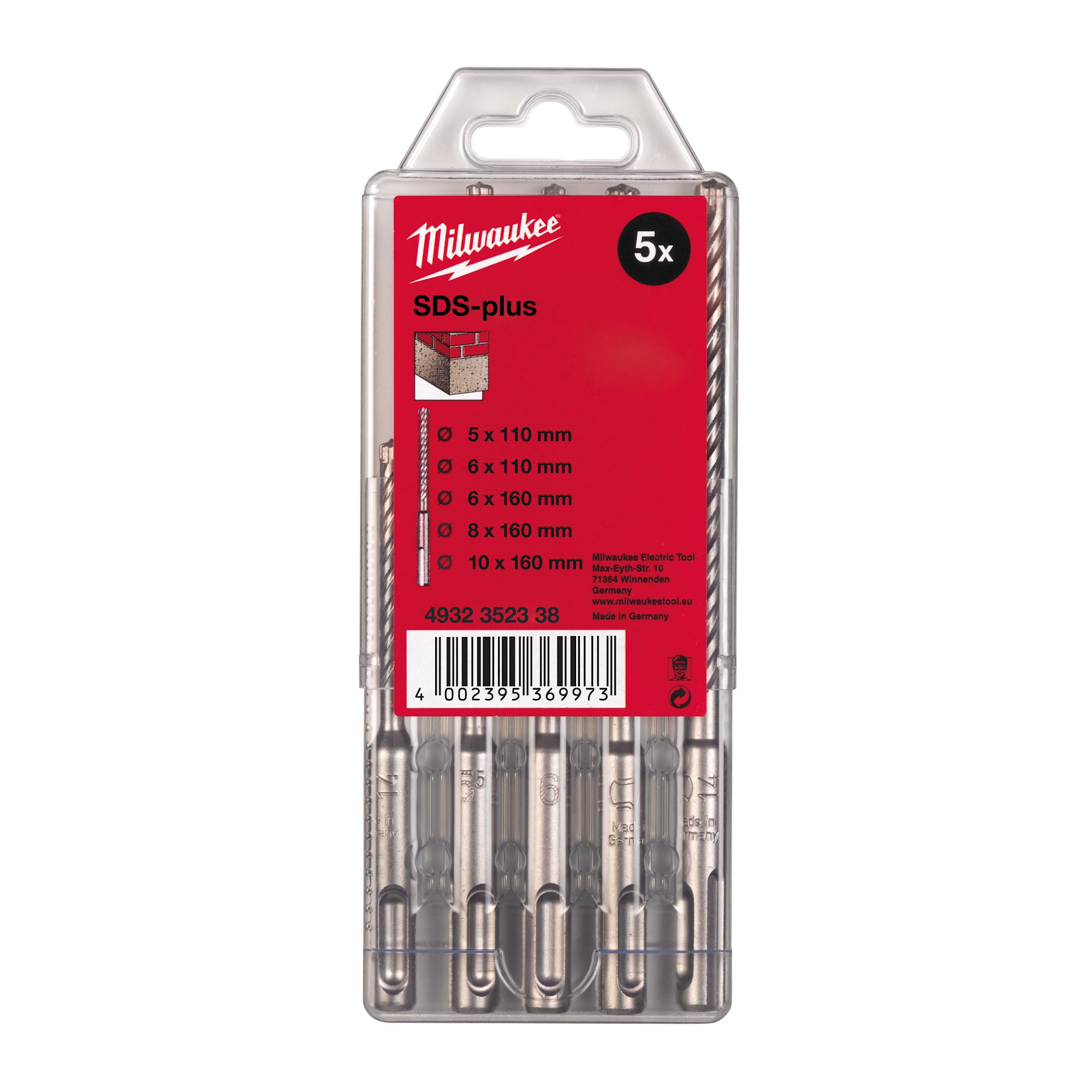 Milwaukee Hammarborrset Sds+ M2 5P