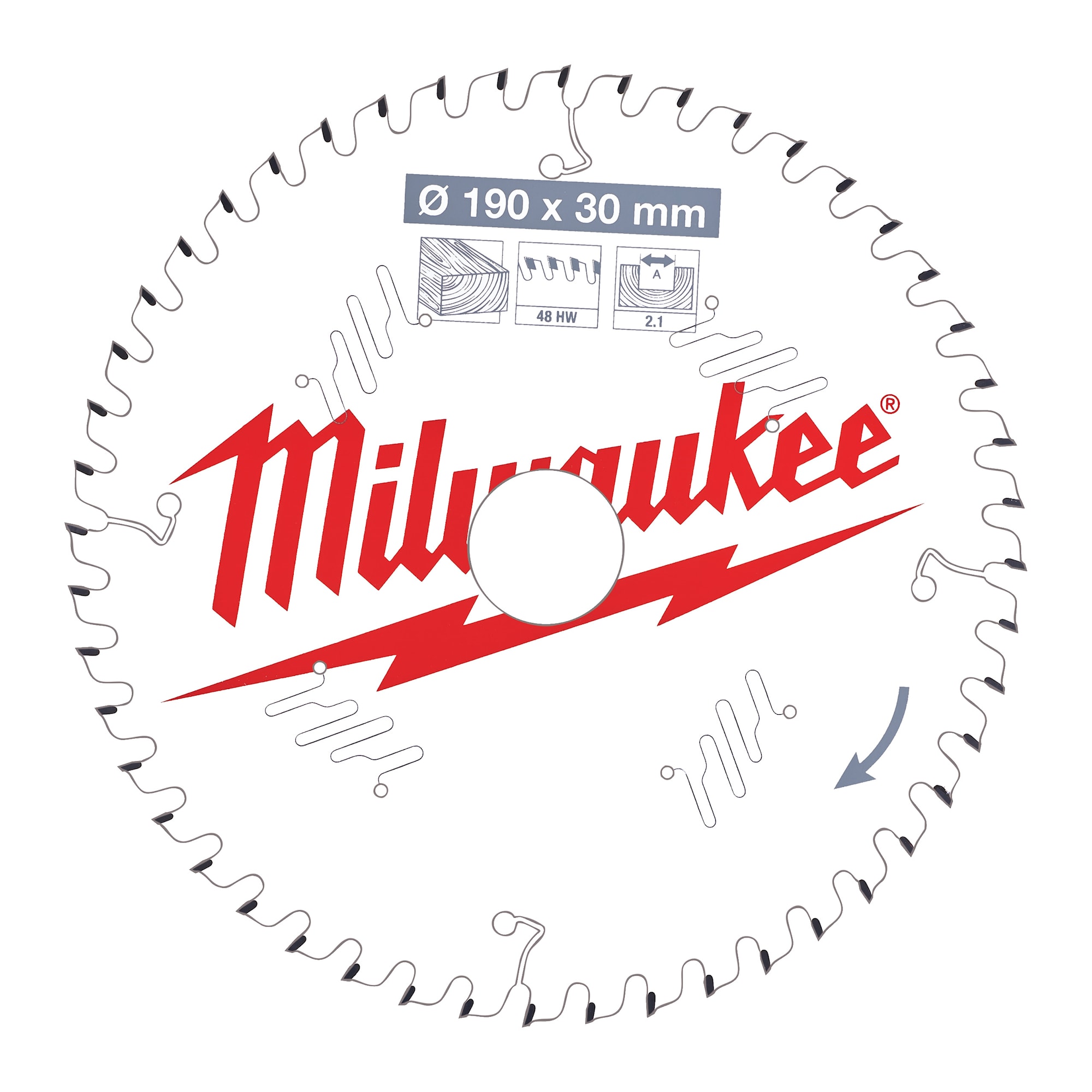 Milwaukee Cirkelsågklinga W190X30X2,1X48