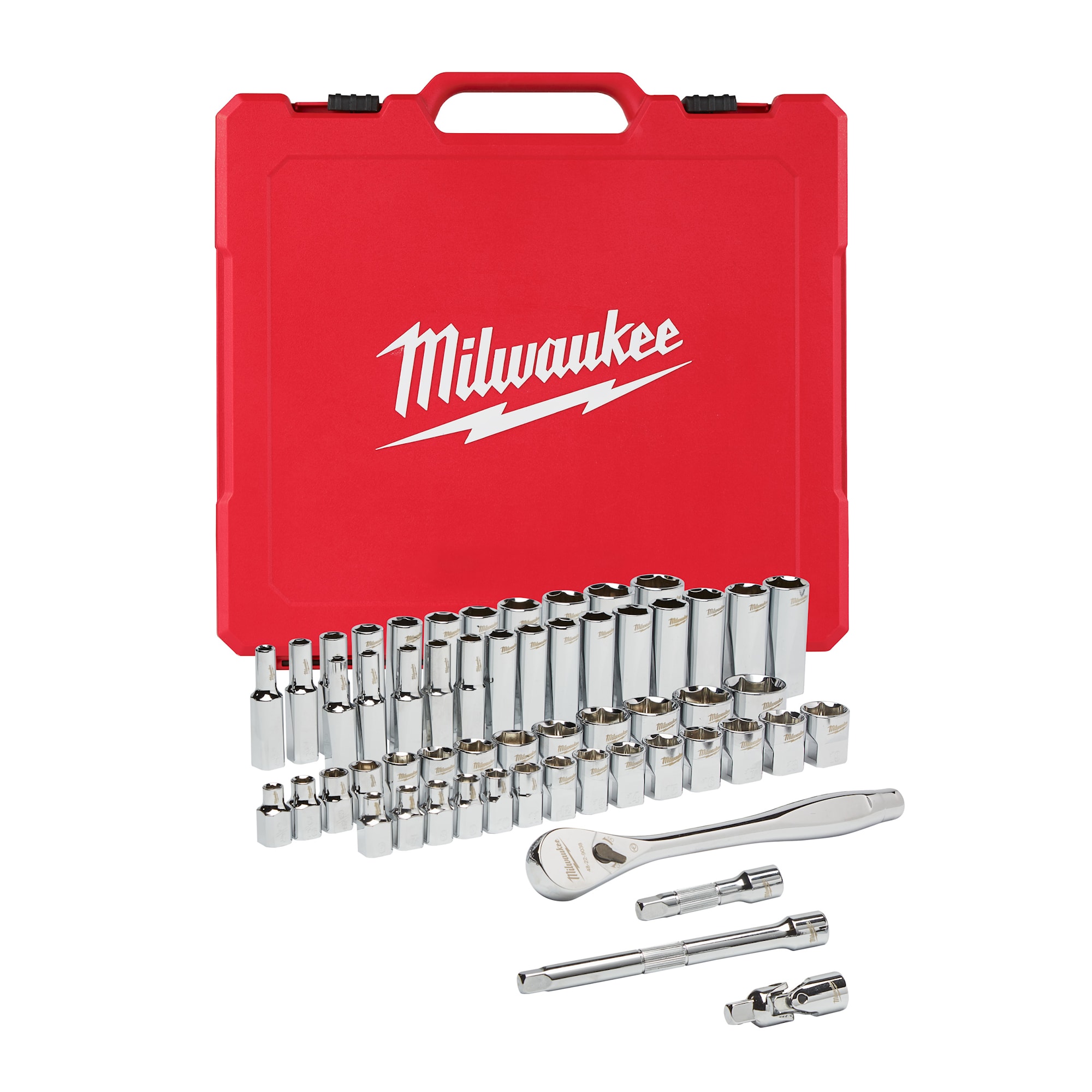 Milwaukee Hylsnyckelsats 3/8" mm & Tum 56 delar