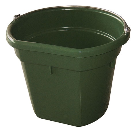 Foga Stallbøtte med flat side 20l, Mørkegrønn