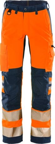 Fristads Stretchbyxa Varsel Kl 2 2712 PLU Orange/Marinblå D120