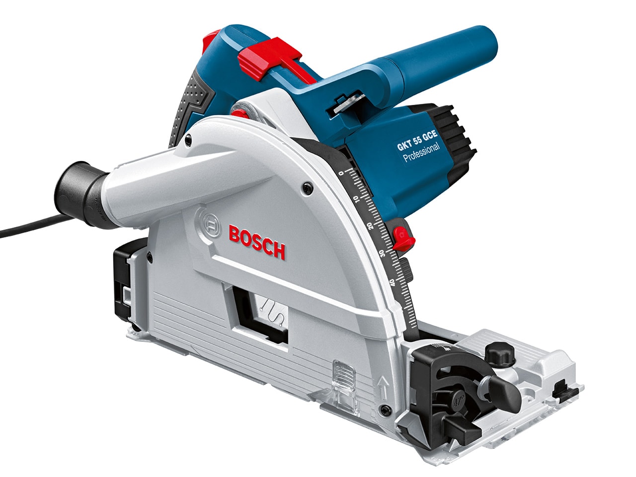 Bosch Upotussaha GKT 55 GCE Professional sis. 1 pyörösahanterän, Top Precision Best for Wood, 165 x 1,8 / 1,3 x 20 mm, 48 (2 608 642 384) ja L-BOXX