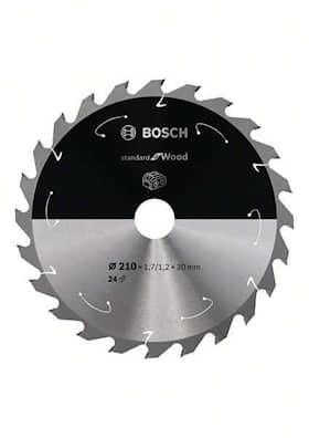 Bosch Standard for Wood -pyörösahanterä johdottomiin sahoihin 210 x 1,7 / 1,2 x 30 T24