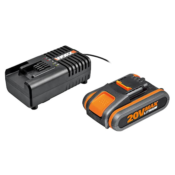 Worx 20V batteri-pakke med 1 batteri og lader