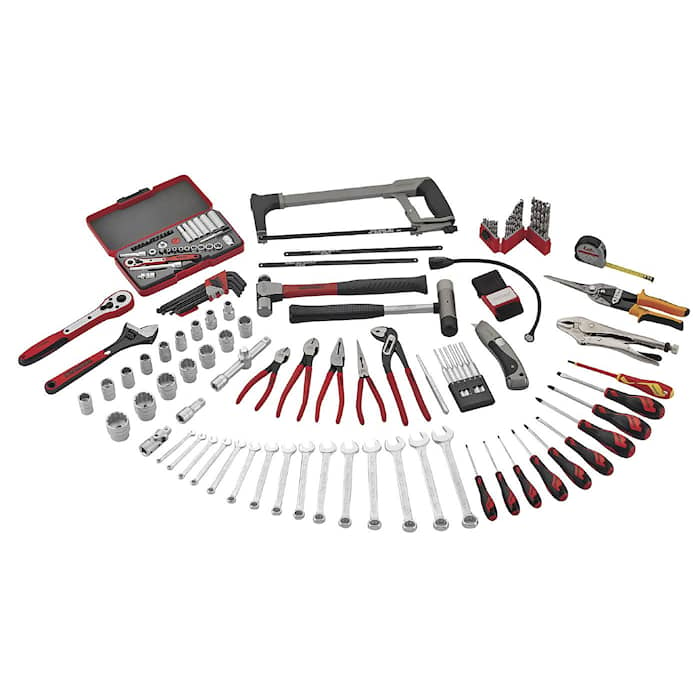 Teng Tools Verktygssats TC144D 144 delar i verktygslåda
