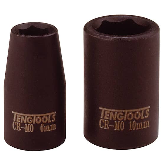 Teng Tools Tyndvæggede krafttoppe med 1/4\" firkantfatning 960506-C / 960513-C