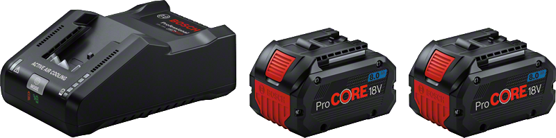 Bosch Akku ProCORE 18V 2×8Ah + laturi GAL 18V-160