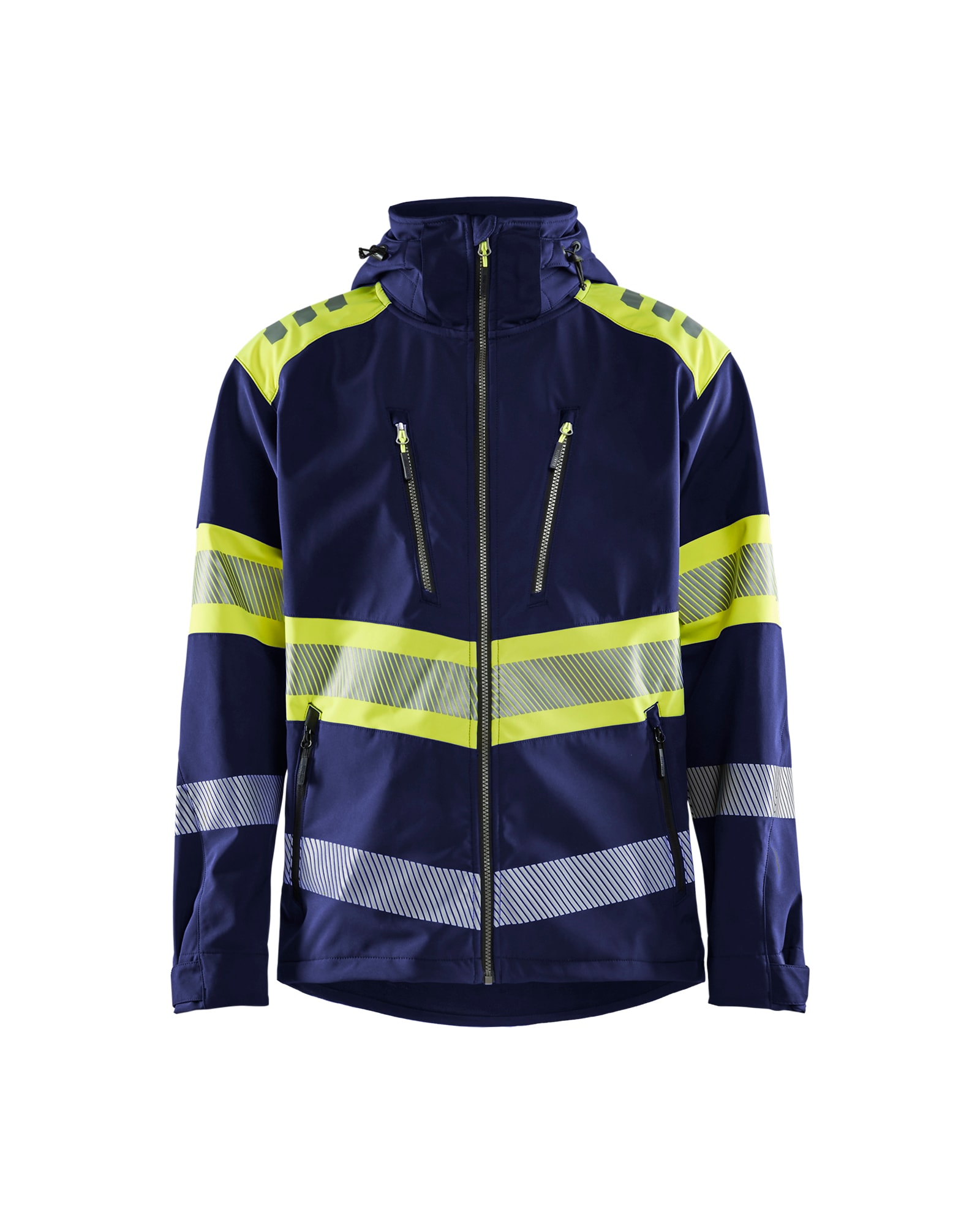 Blåkläder High Vis Softshell Jacke Schwarz/Gelb - XXXL