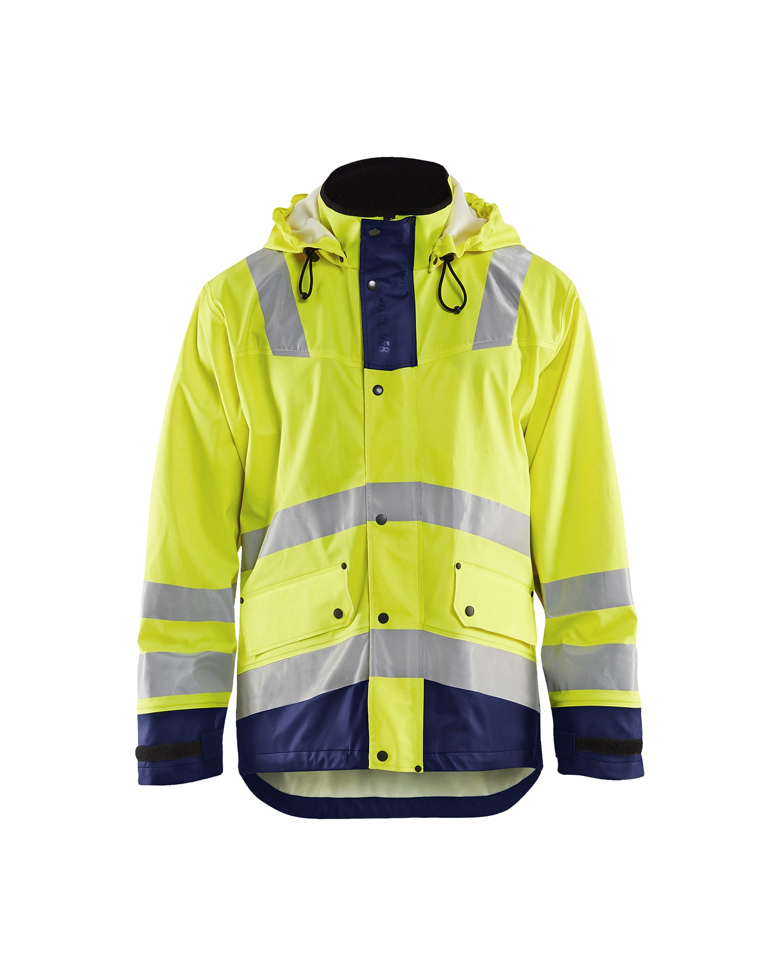 Blåkläder Regenjacke Level 2 High Vis Rot/Schwarz - XXXL