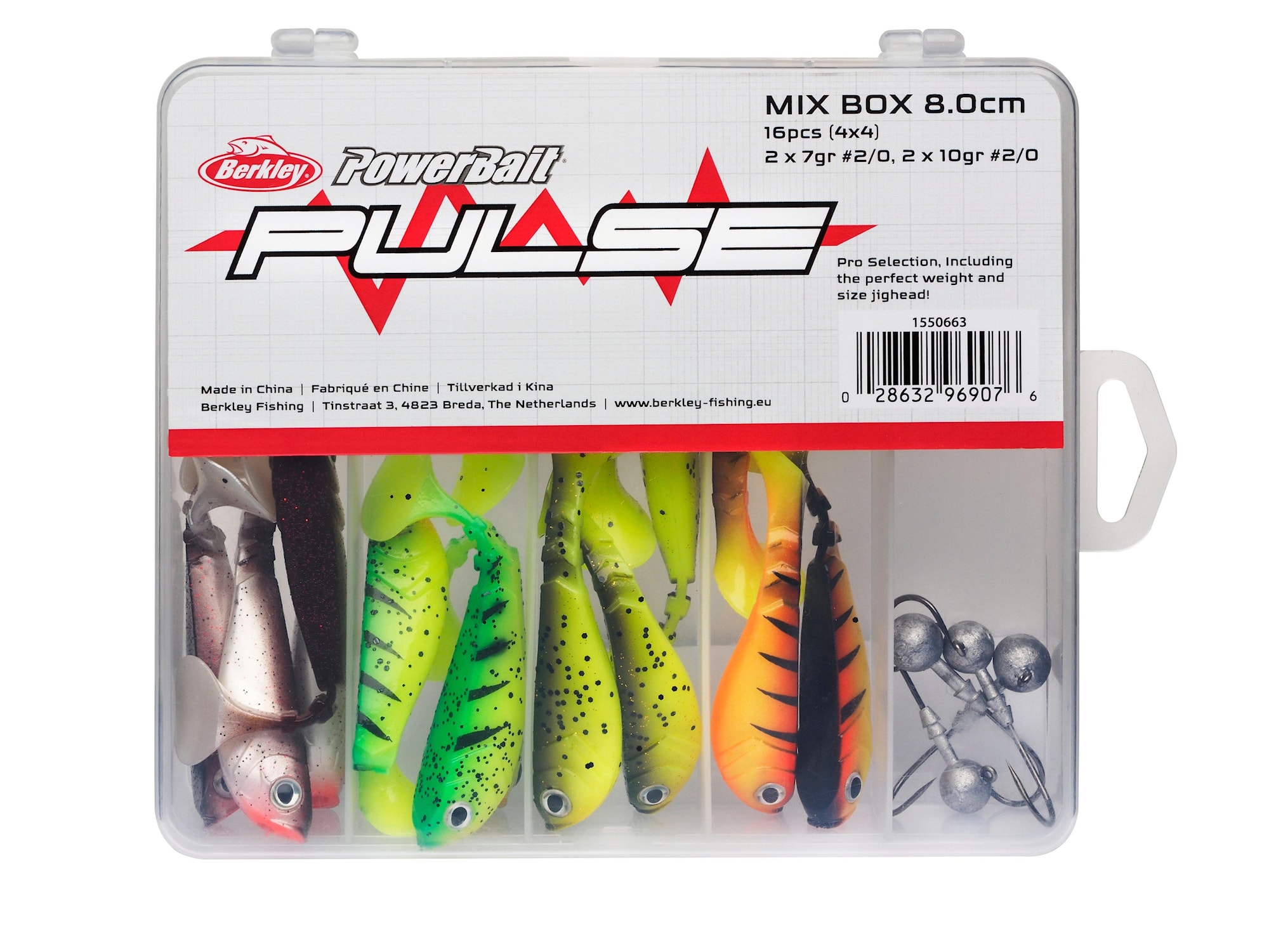 Berkley Betessortiment Pulse Shad Box 8cm incl. Jigheads