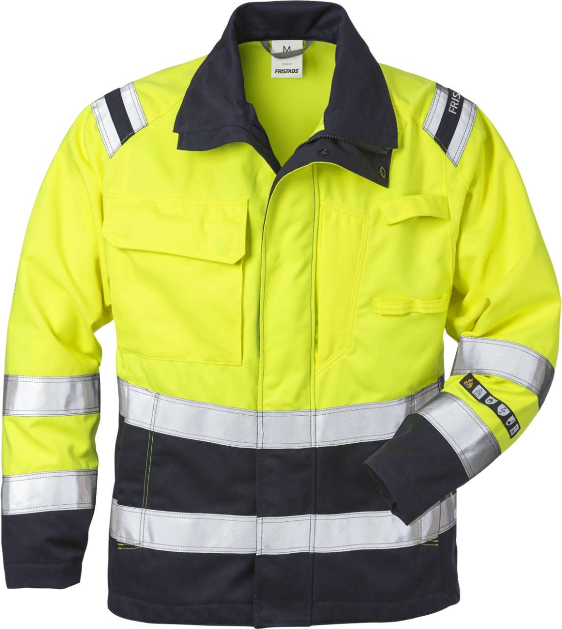 Fristads Flamstat høy synlighet jakke dame cl 3 4275 ATHS Hi-Vis Gul / Marineblå 3XL