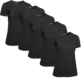 Clique T-skjorte dame 5-pakning svart