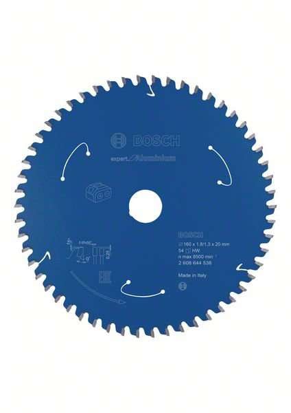 Bosch Sägeblatt Expert für Aluminium 160x1,8/1,3x20mm 54Z