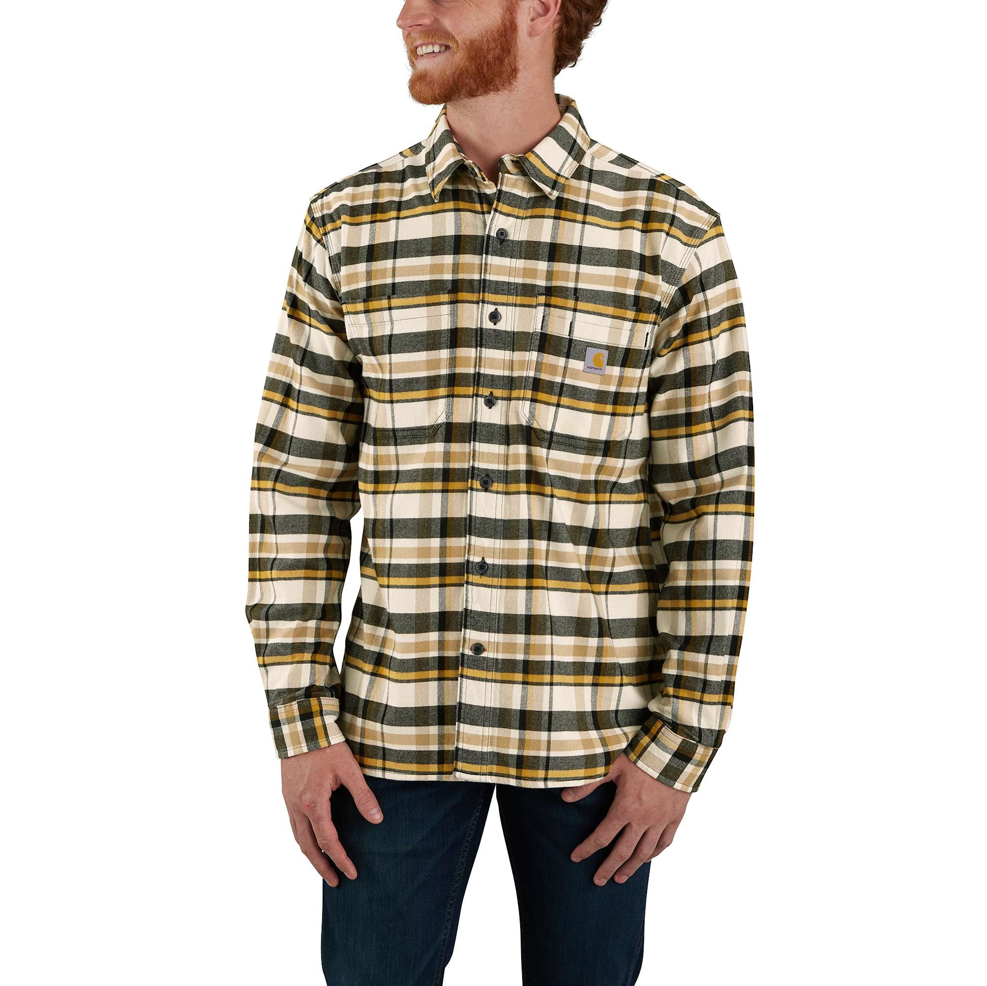 Carhartt plaid Flannelskjorta, Herr, Malt, XXL