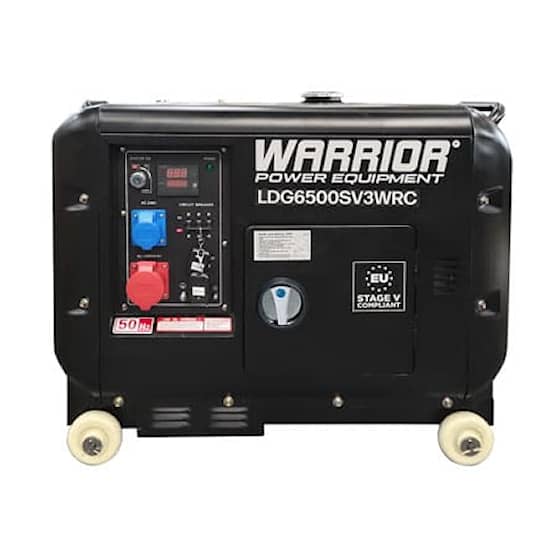Warrior Generator 5.5kW 3-faset Diesel, Trådløs Fjernbetjening