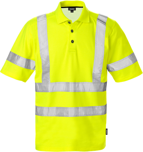 Fristads Høy synlighet pikétrøye 7025 cl 3 PHV Hi-Vis Gul 3XL