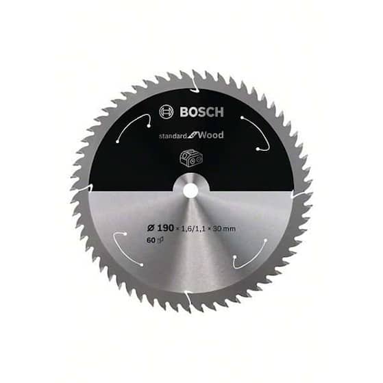 Bosch Standard for Wood-rundsavklinge til batteridrevne save 190x1,6/1,1x30 T60