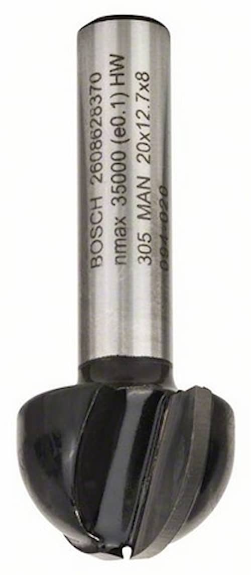 Bosch Hulkilfres, 8 mm, R1 10 mm, D 20 mm, L 12,4 mm, G 46 mm