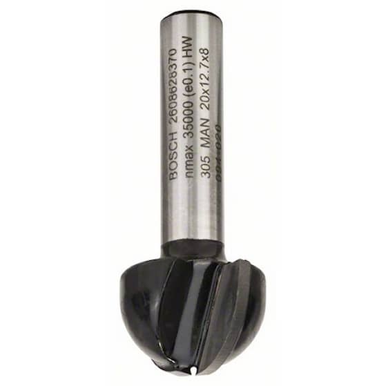 Bosch Hulkehlfræser, 8 mm, R1 10 mm, D 20 mm, L 12,4 mm, G 46 mm