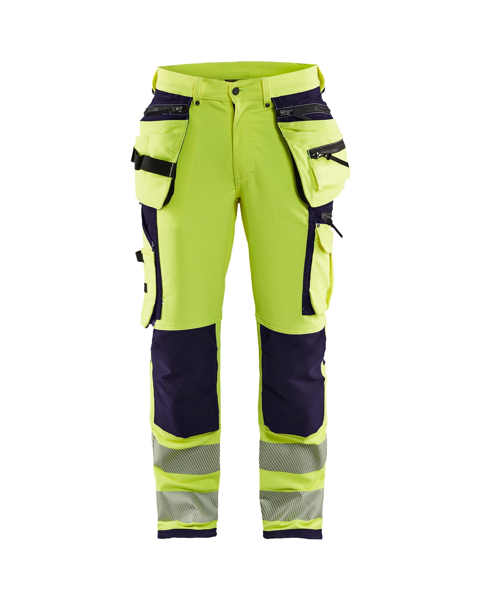 Blåkläder High Vis Arbeitshose 4-Wege-Stretch High Vis Orange/Marineblau - C64