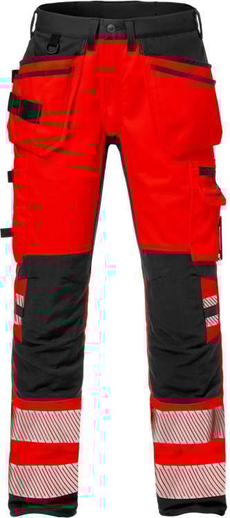 Fristads Høy synlighet stretch Håndverkerbukser cl 2 2707 PLU Hi-Vis Gul / Svart C52