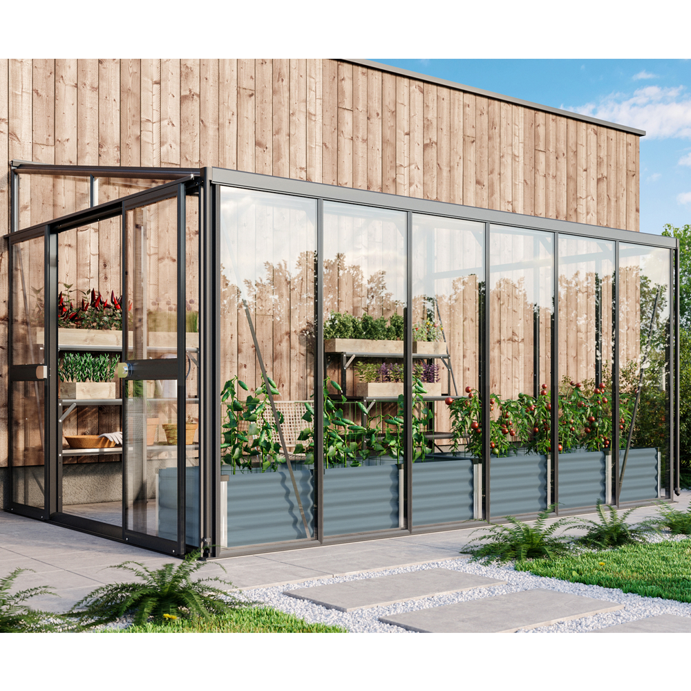 Vitavia Helena 10200 Växthus Härdat Glas Svart - 10,2 m2