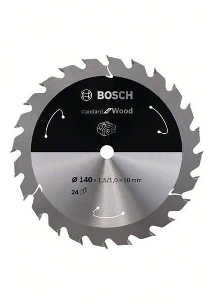 Bosch Standard for Wood-sirkelsagblad for batteridrevne sager 140x1,5/1x10 T24