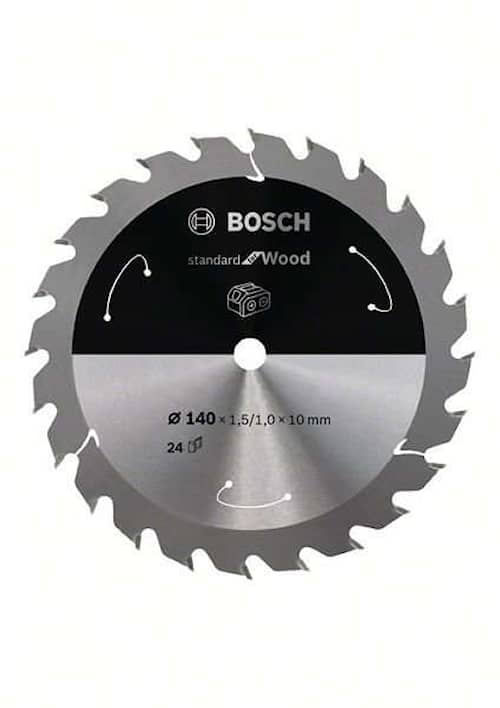 Bosch Standard for Wood -pyörösahanterä johdottomiin sahoihin 140 x 1,5 / 1 x 10 T24