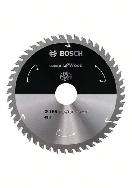 Bosch Standard for Wood-rundsavklinge til batteridrevne save 165x1,5/1x30 T48