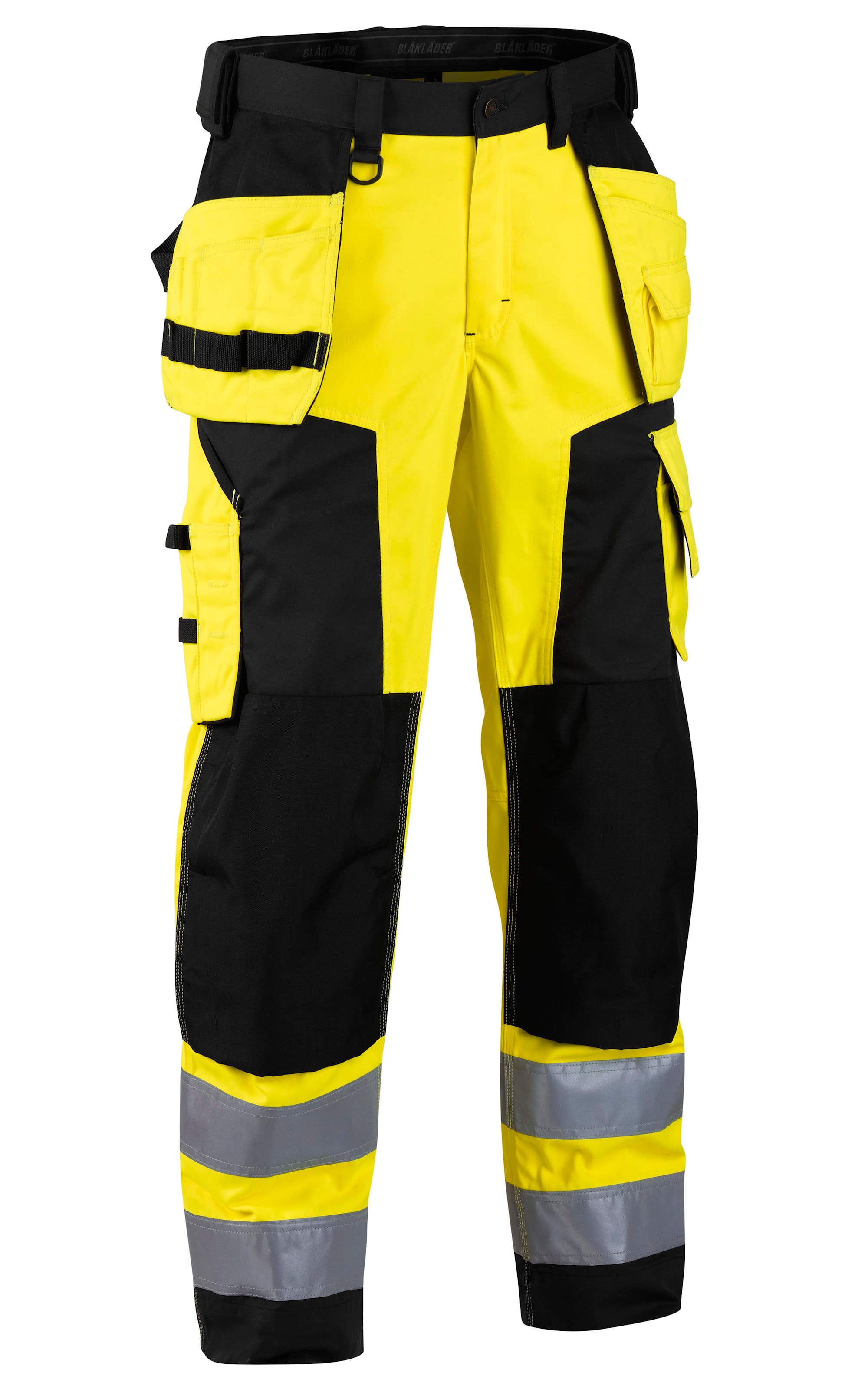 Blåkläder Highvis Softshell Riipputaskuhousut - Huomio Keltainen/Musta - C48