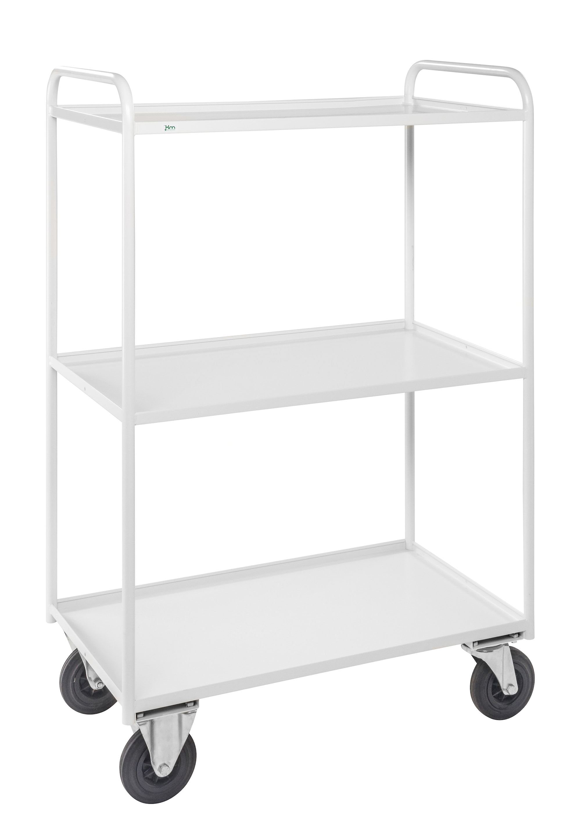 Kongamek 94 x 54 Hvit Hyllevogn 3 hyller, helsveiset