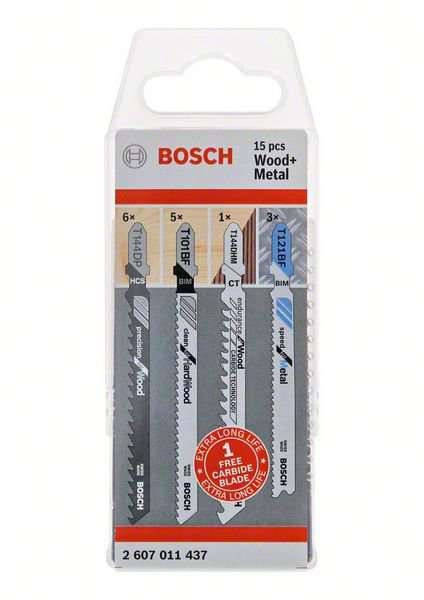 Bosch stikksagbladsett tre/metall 15-pk