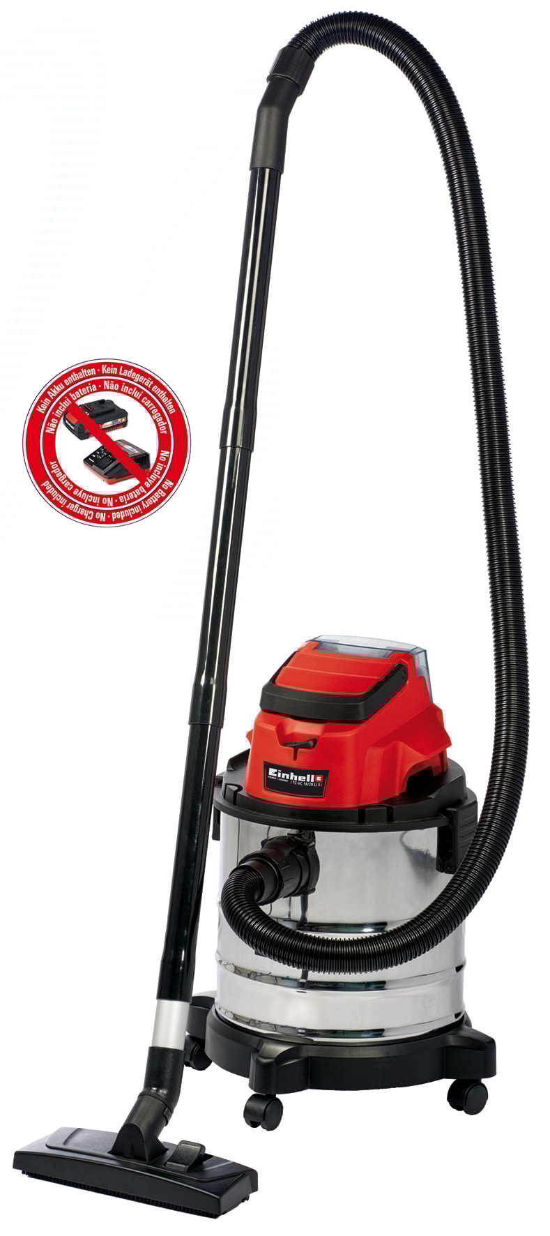 Einhell TC-VC 18/20 Li S-Solo, Batteridrevet våt-/tørrstøvsuger
