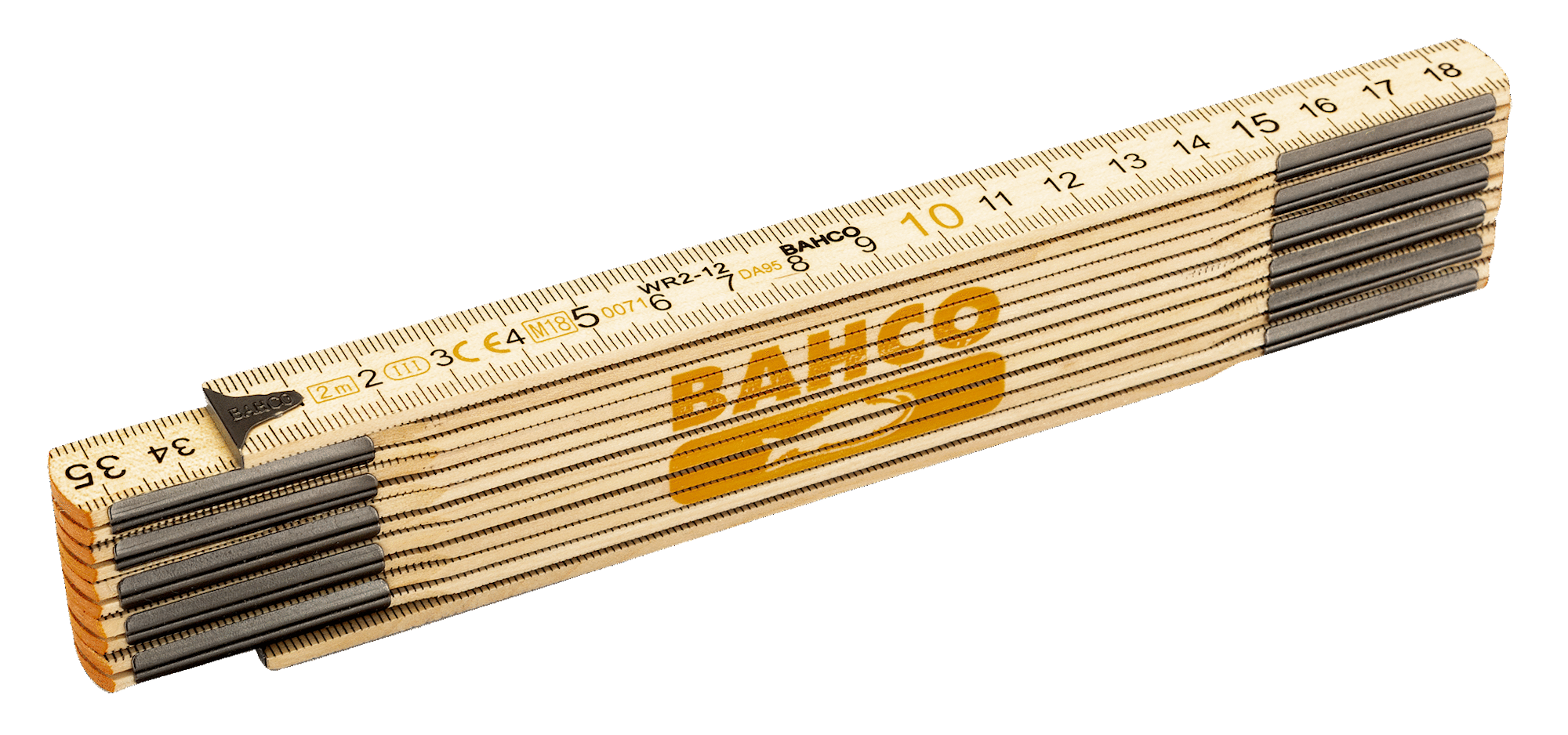 Bahco Tommestok WR træ 2m 12 led, mm