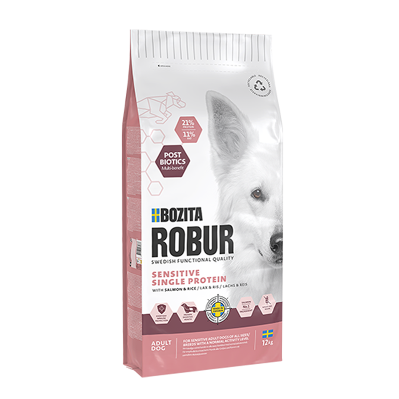 Bozita Robur Adult Sensitive Single Protein -lohiruoka 12 kg