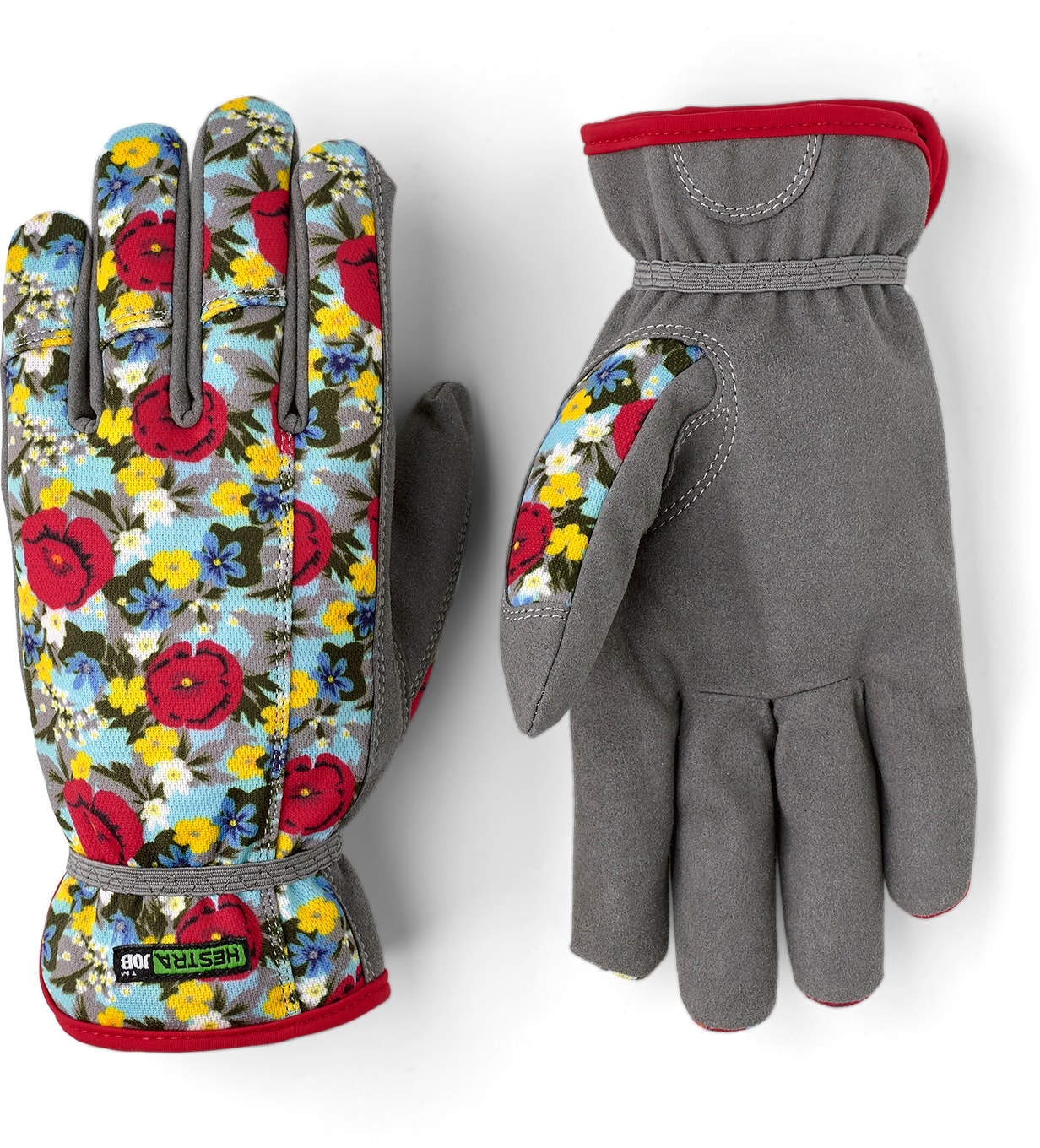 HestraPro Garden Robin Glove - Red Print - 7