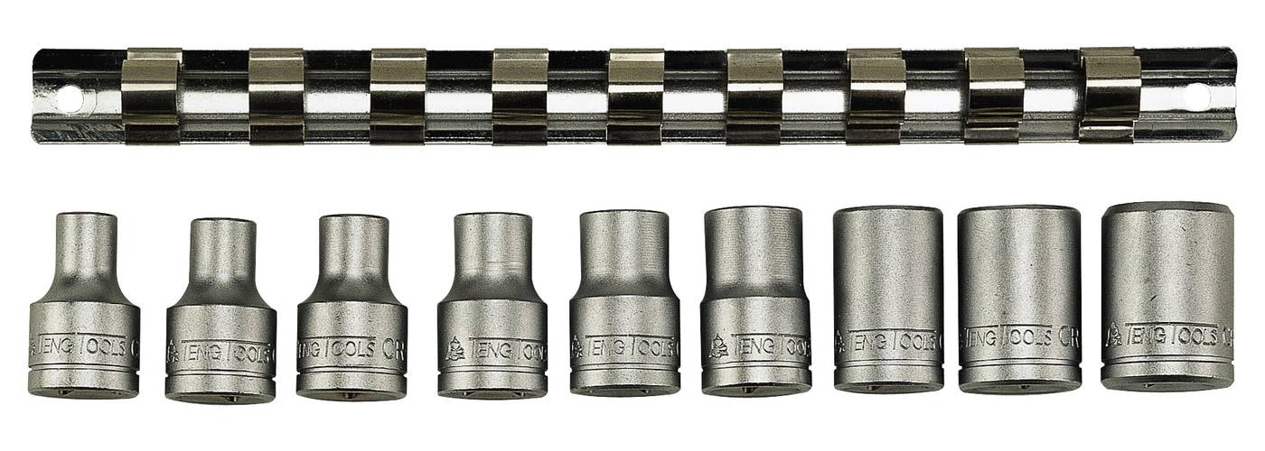Teng Tools TX-hylsyjä sarjana. Nelikulmainen 1/2\"-kiinnitys. M1210